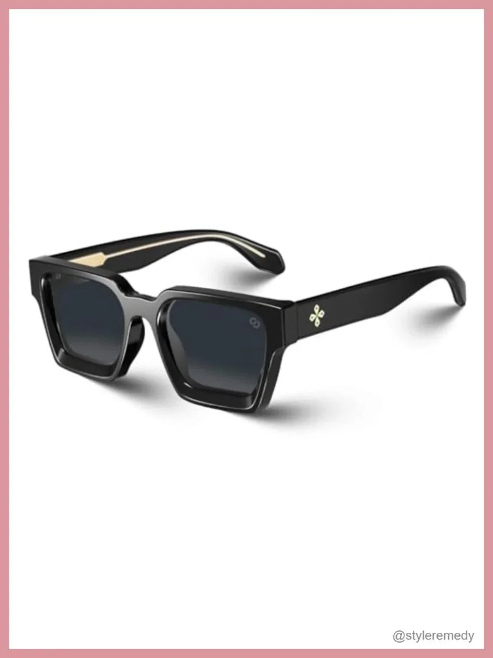 Reinforced Wire Core Temples TR90 Frame Rectangular Sunglasses with UV400